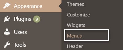 Appearance - menu