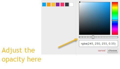 Background opacity changes