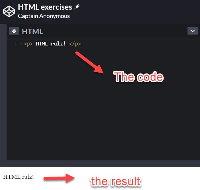 <p> HTML tags