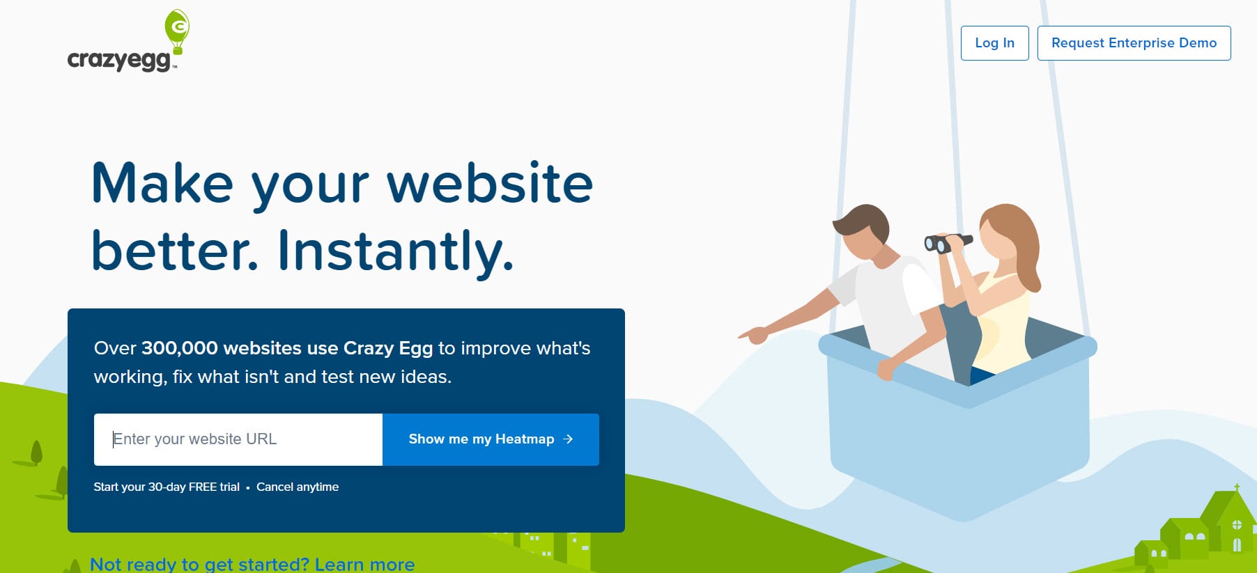 Crazyegg CTA in the website header