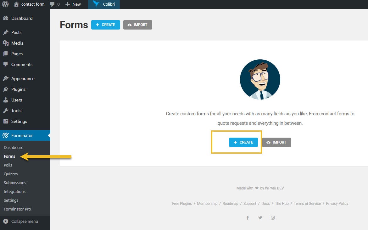 Creating a WordPress contact form
