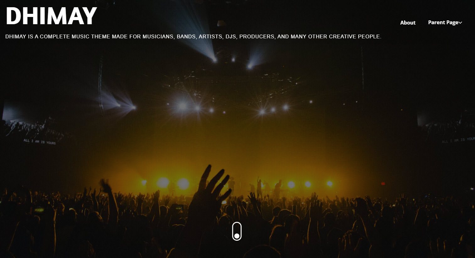 Dhimay WordPress portfolio theme for creative people