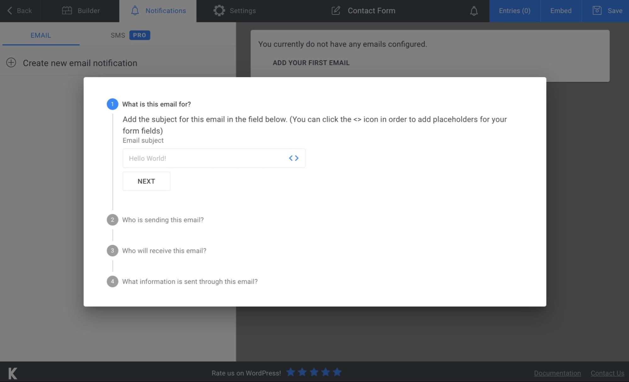 Customizing the WordPress form