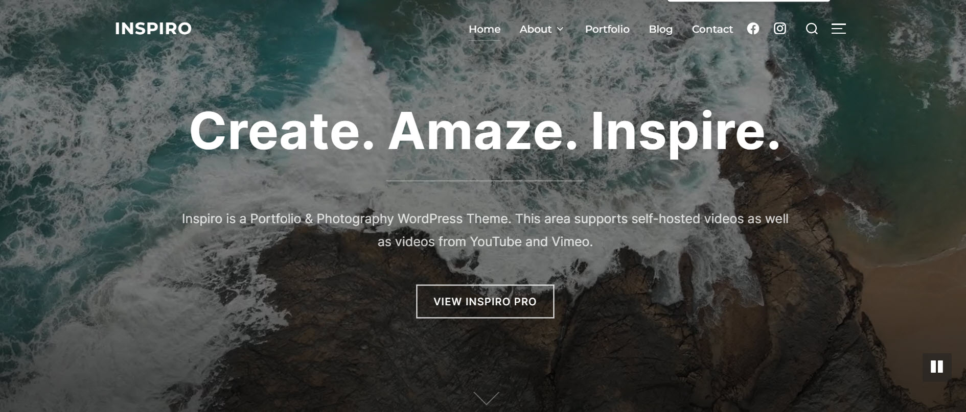 Inspiro photography and videography theme