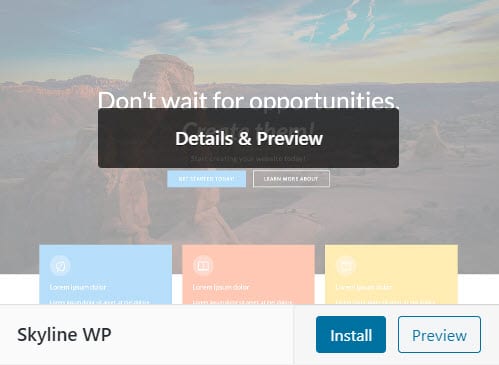 Install WordPress theme