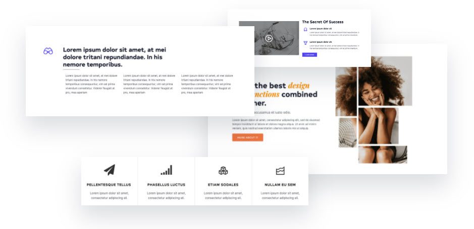 Kubio's ready-made sections