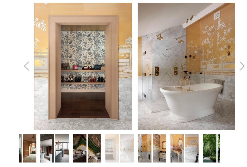 Portfolio website for interior design