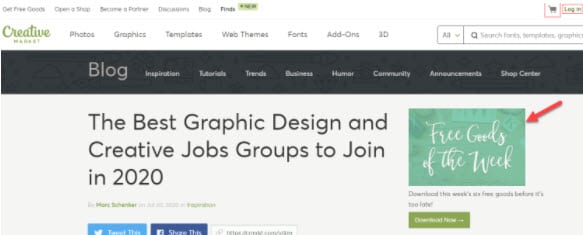 own promotions in sidebars