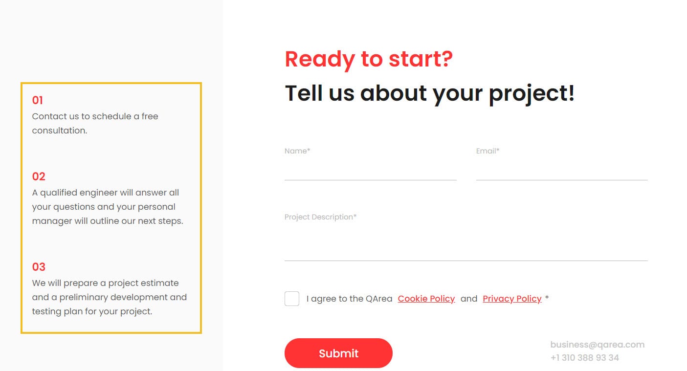 Qarea contact us form