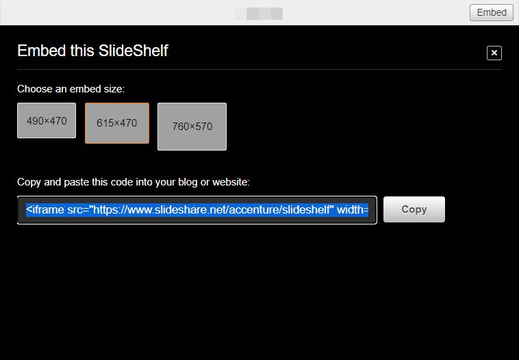 embed SlideShare presentation to WordPress