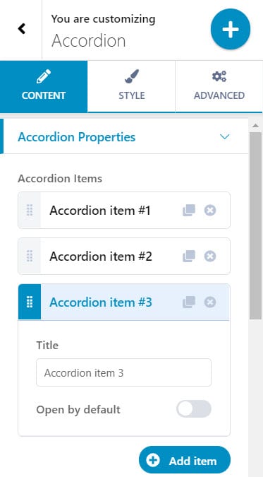Styling WordPress accordions using page builders