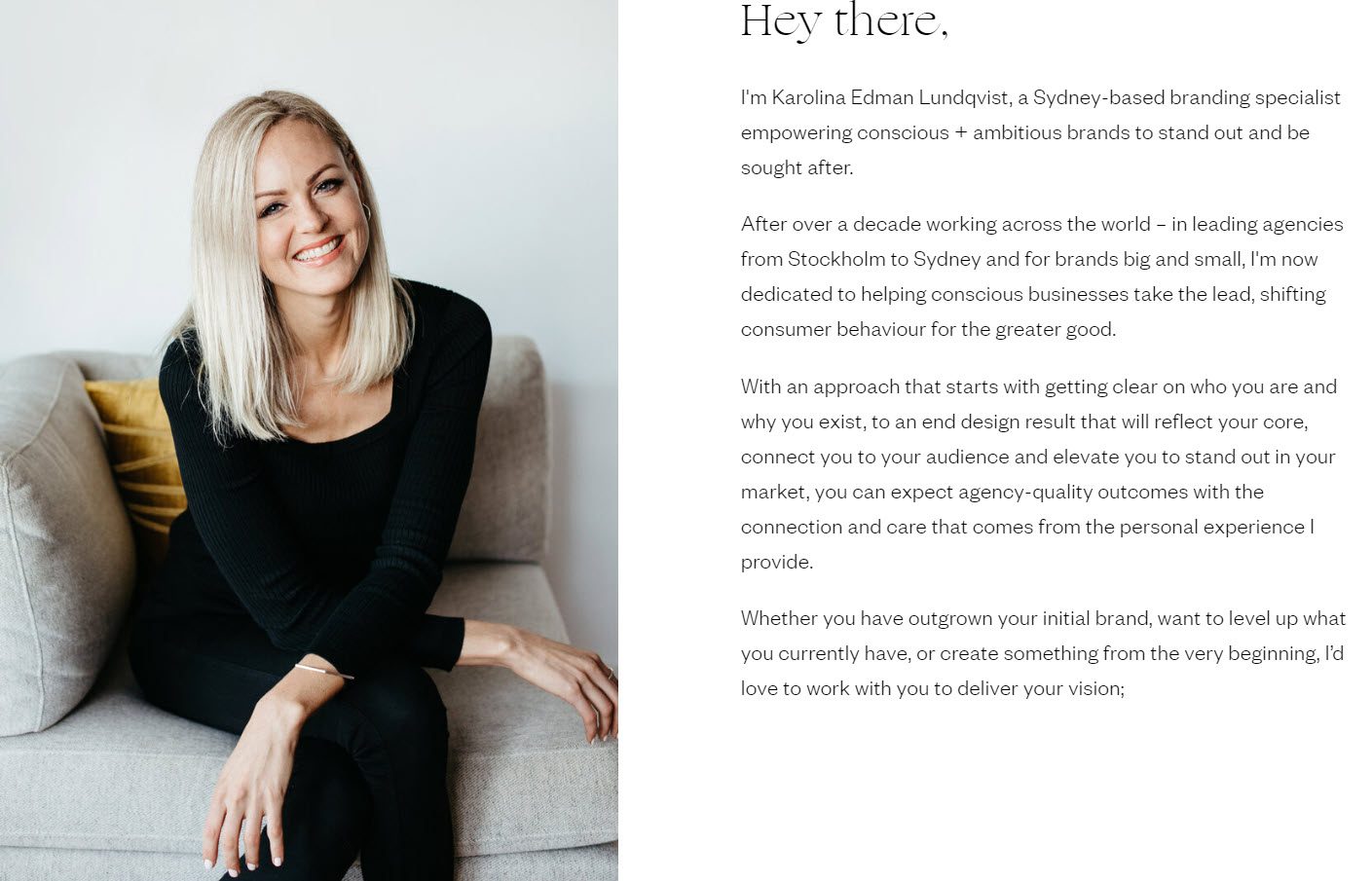 Tell a story in a portfolio website