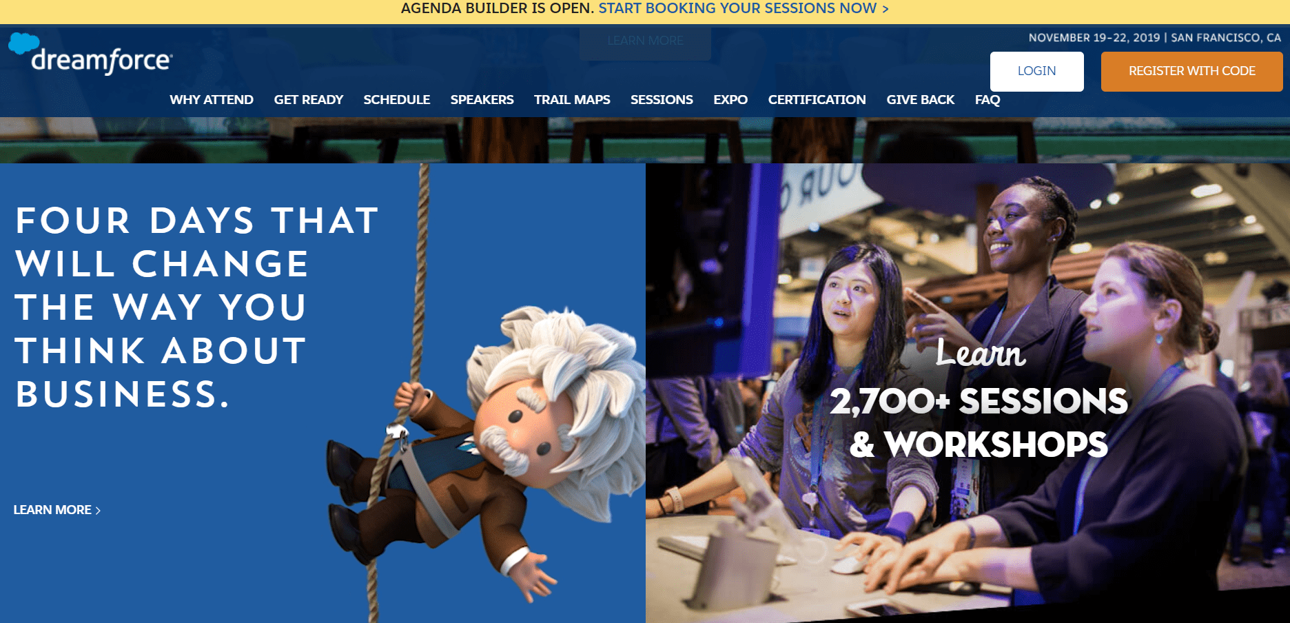 Reason to attend - clearly stated on the event website