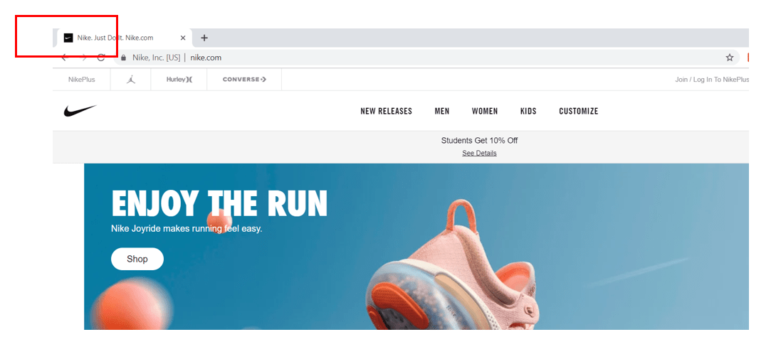 add a favicon in website