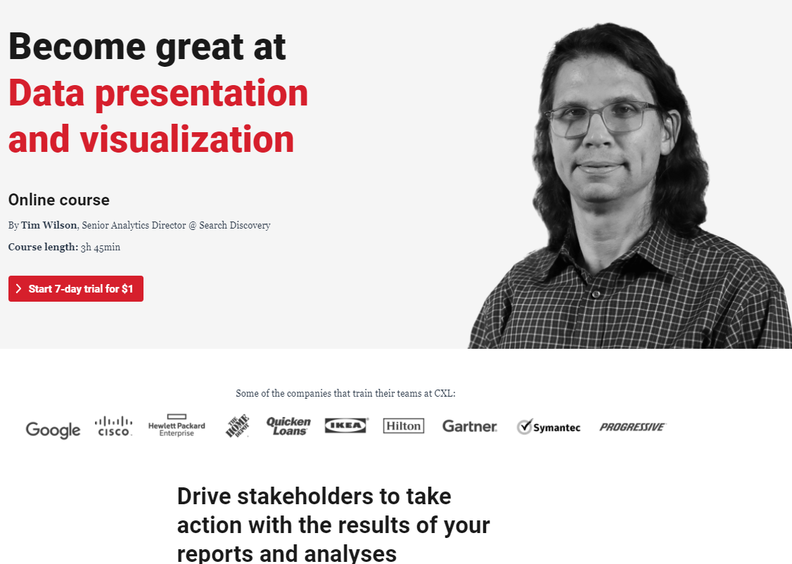 CXL landing page example