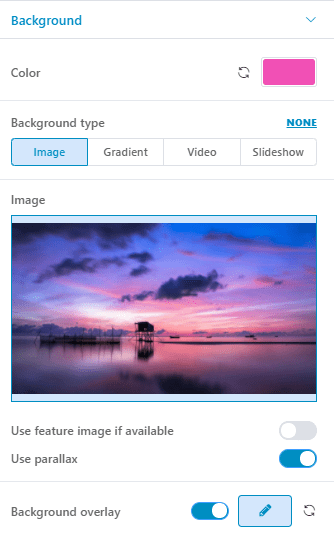 Select your desired image for the background