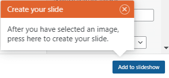 Add images to slideshow
