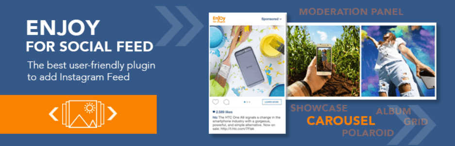 Enjoy WordPress Instagram widget