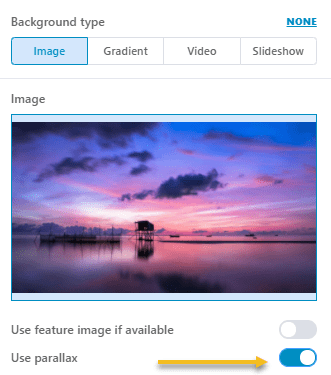 add parallax effect to background image