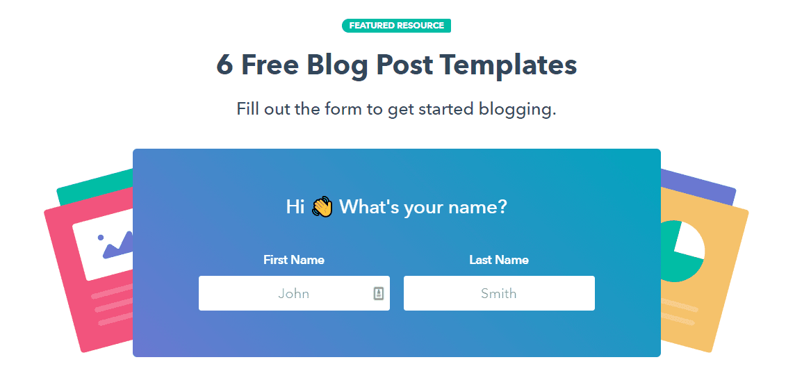 Templates used to collect leads