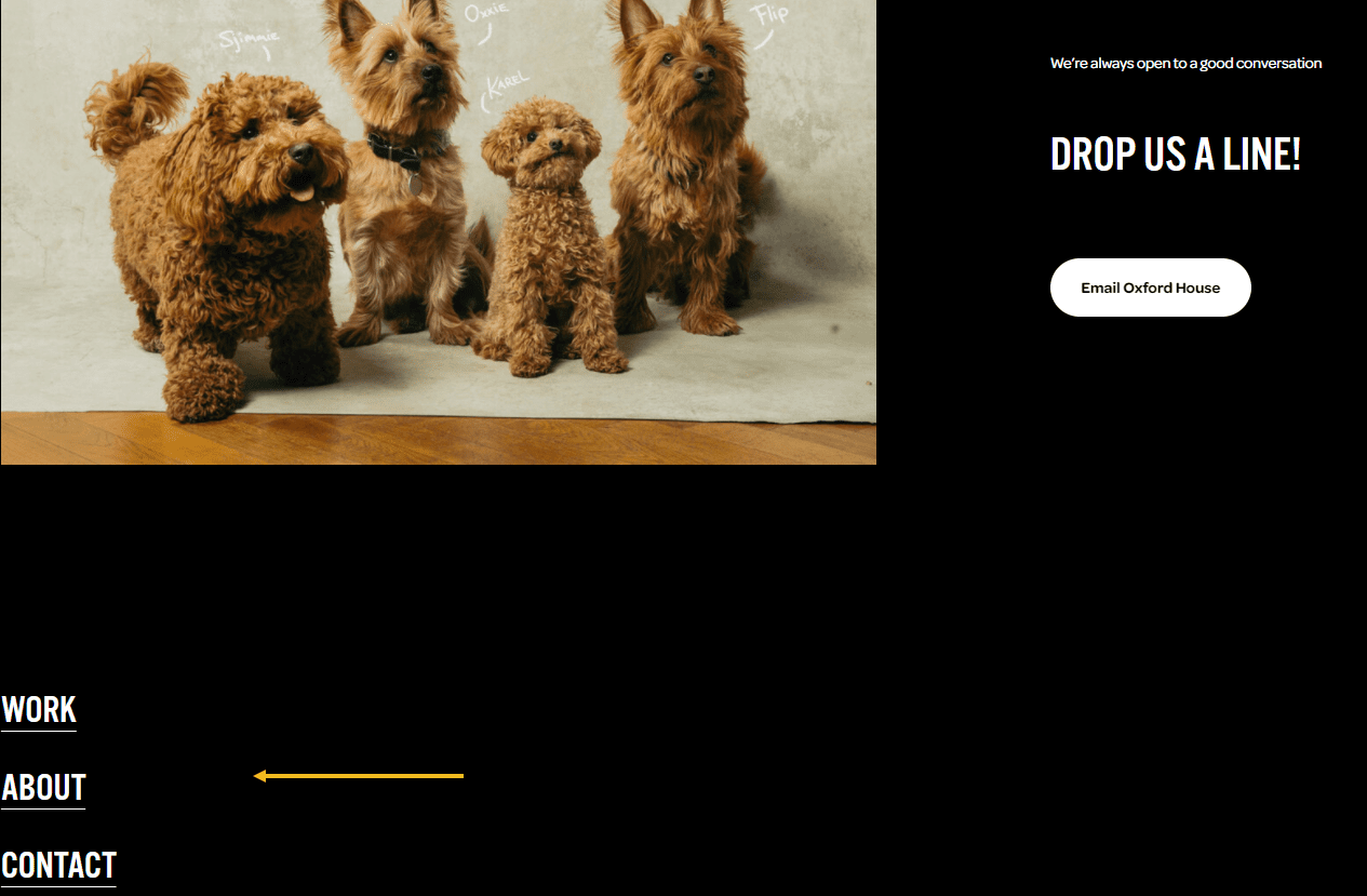 Vertical menu backing up the horizontal menu