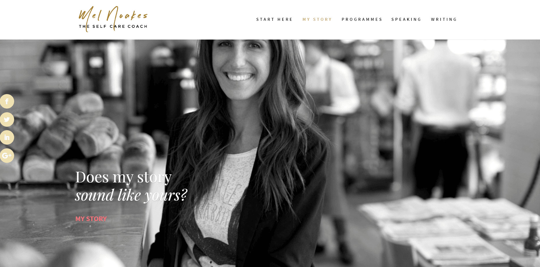 storytelling in a coaching website