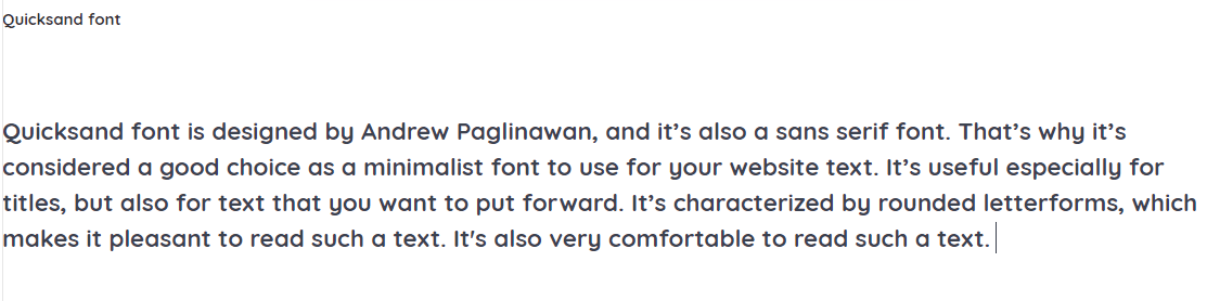 minimalist website fonts