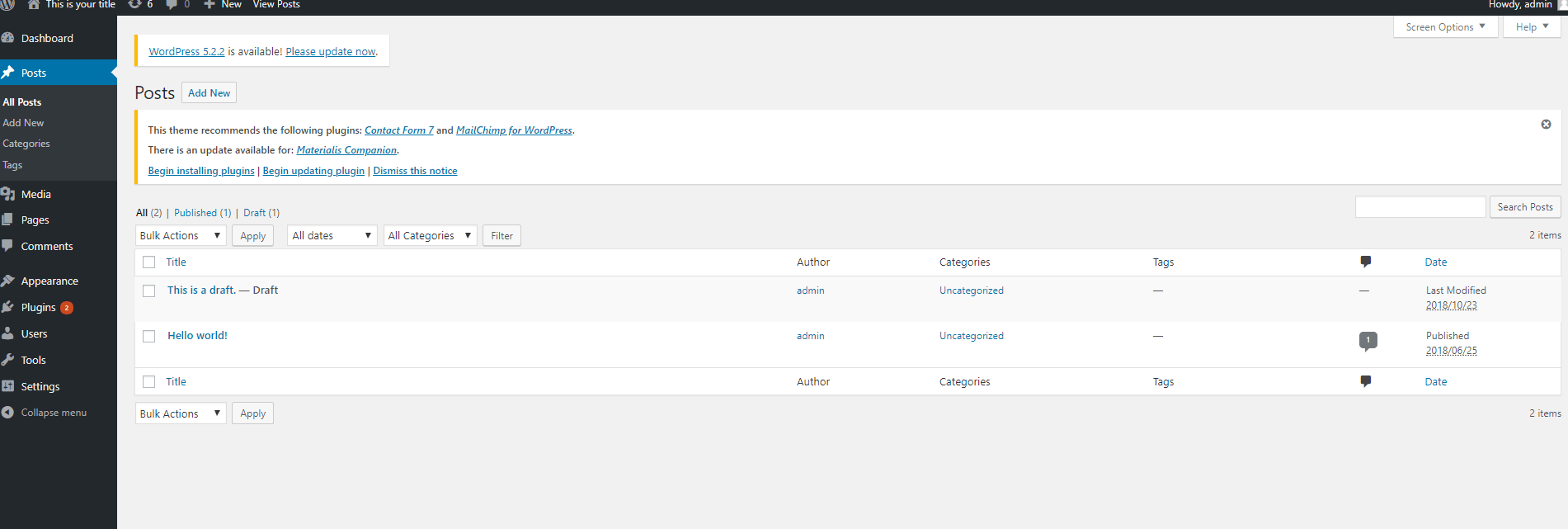 select pages/posts to set a featured image in WordPress blog