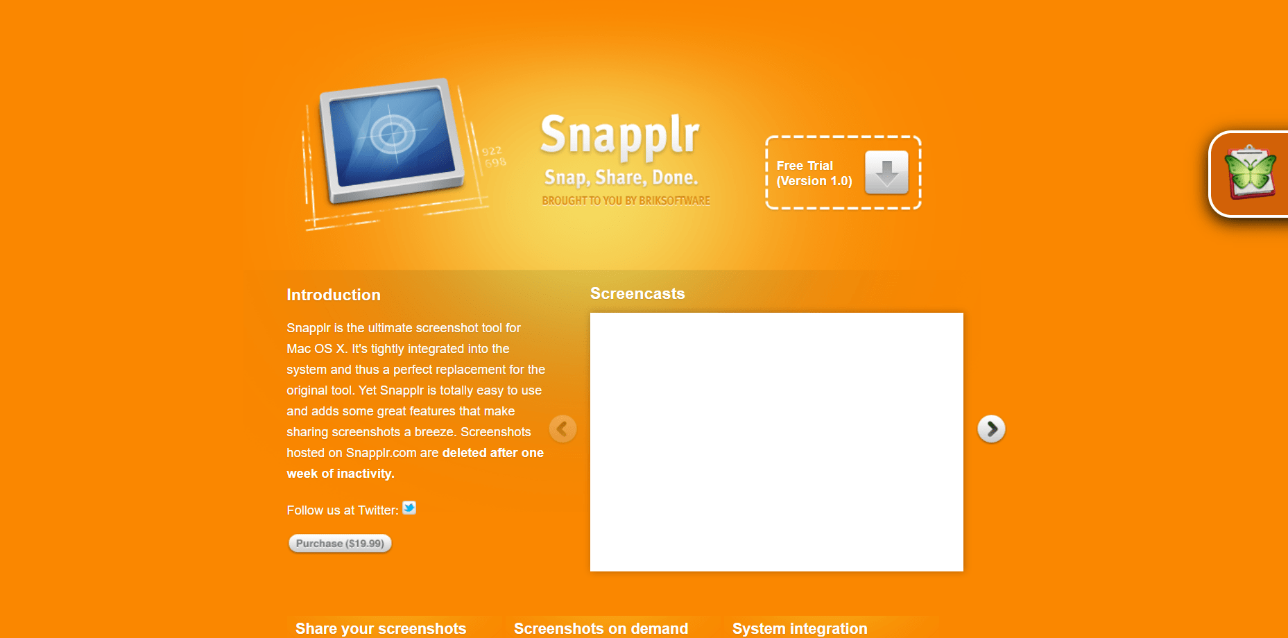 Original orange and blue color palette