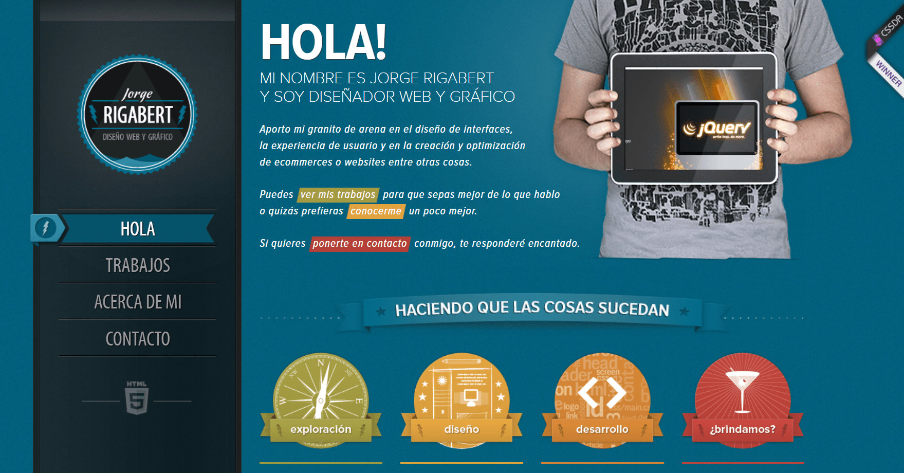 website design ideas - vertical menu